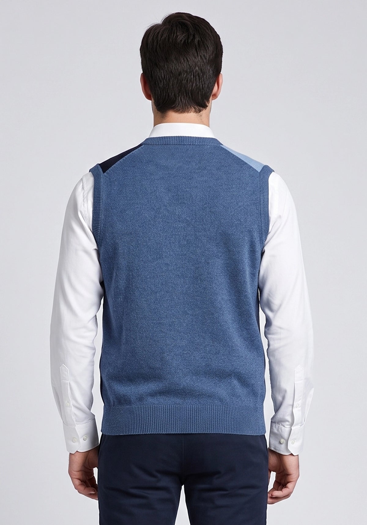 100% Lambswool Rhapsody Blue Sleeveless