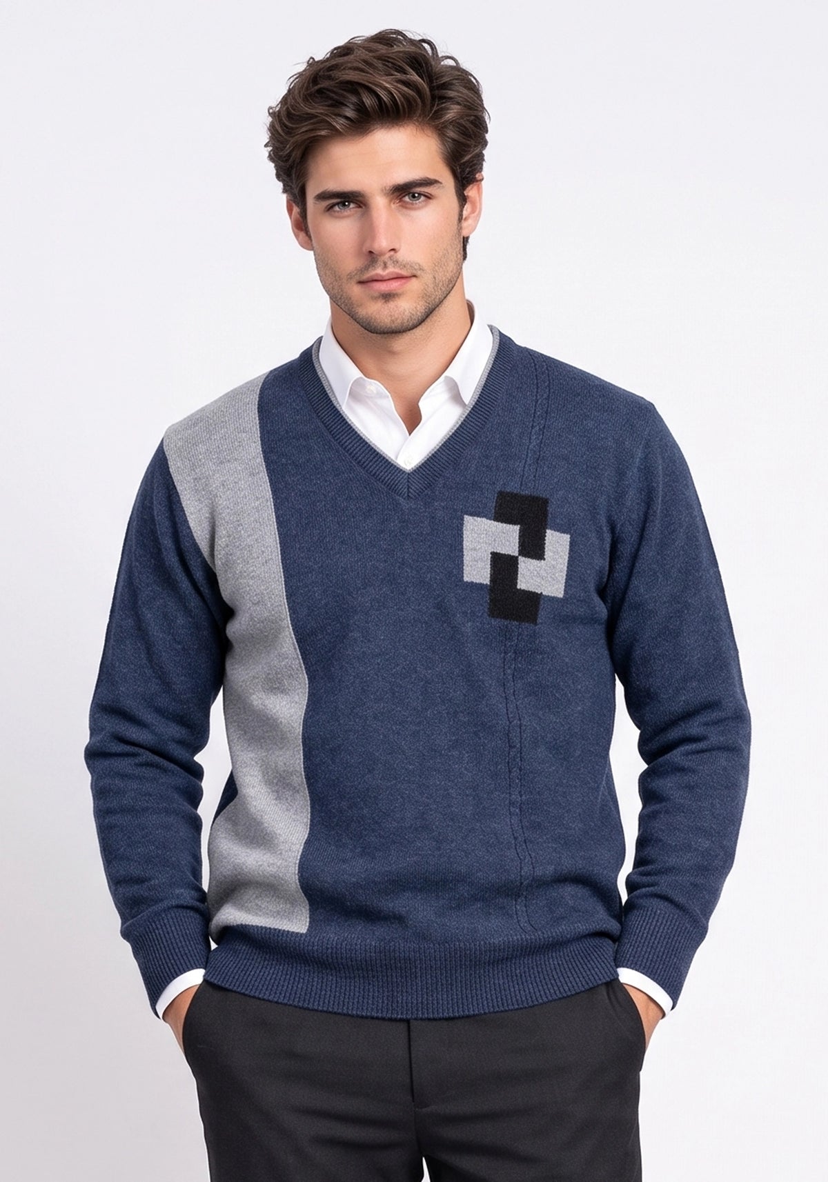100% Lambswool Rhapsody Navy Pullover
