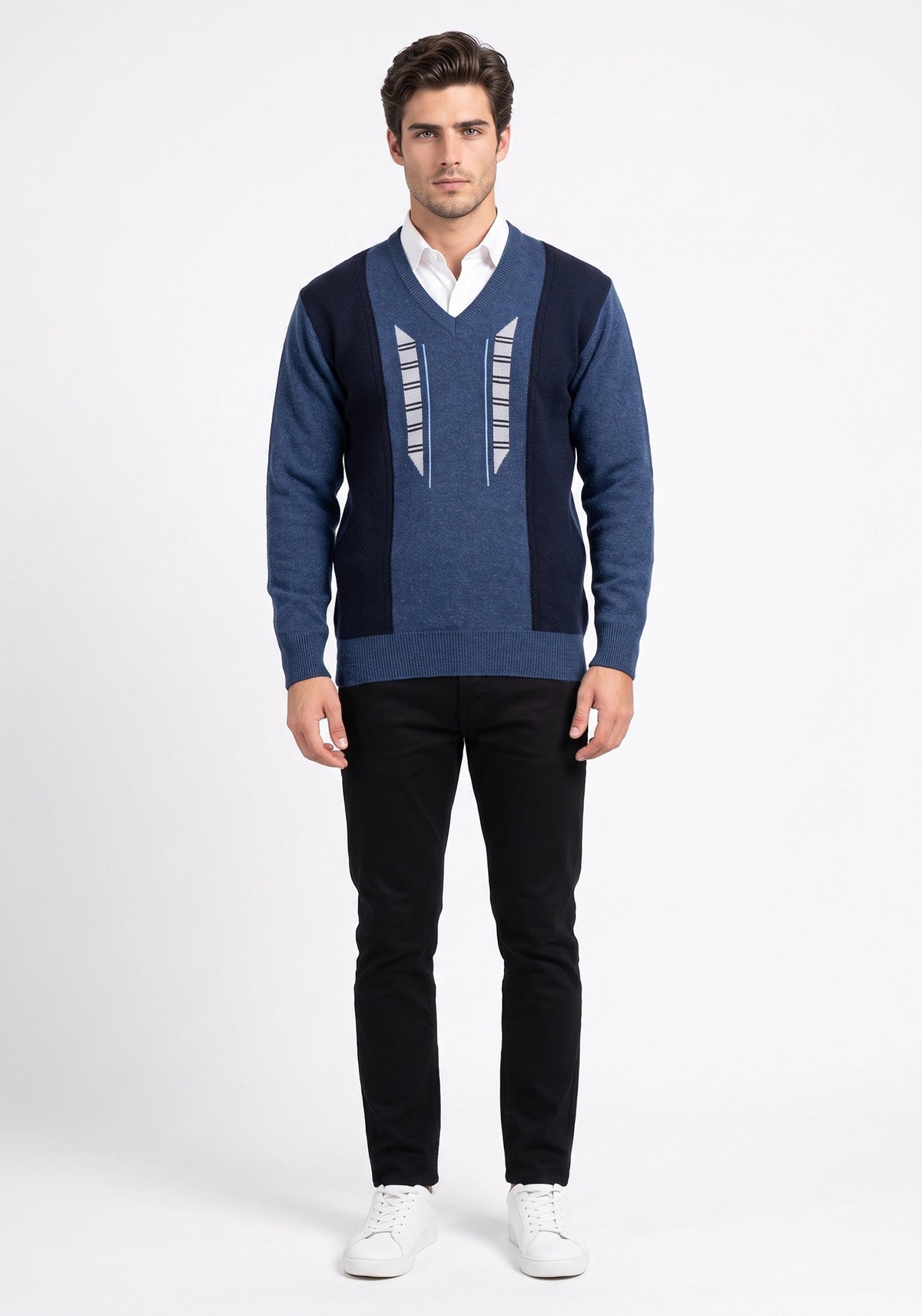 100% Lambswool Rhapsody Navy Pullover