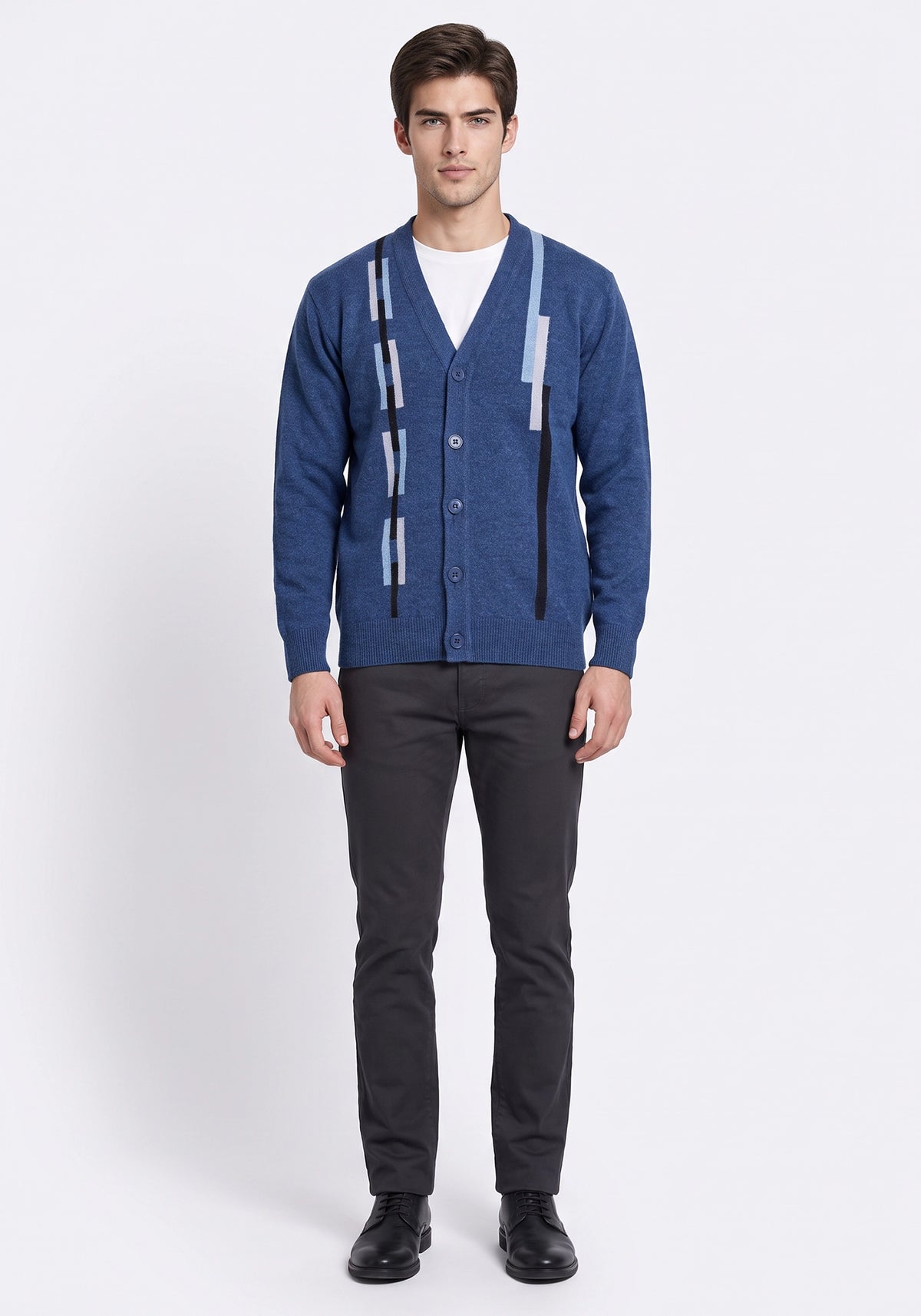100% Lambswool Rhapsody Blue Cardigan