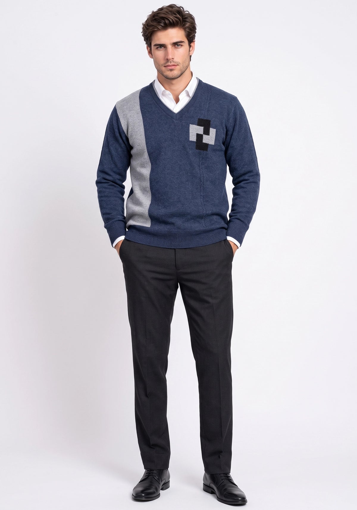 100% Lambswool Rhapsody Navy Pullover