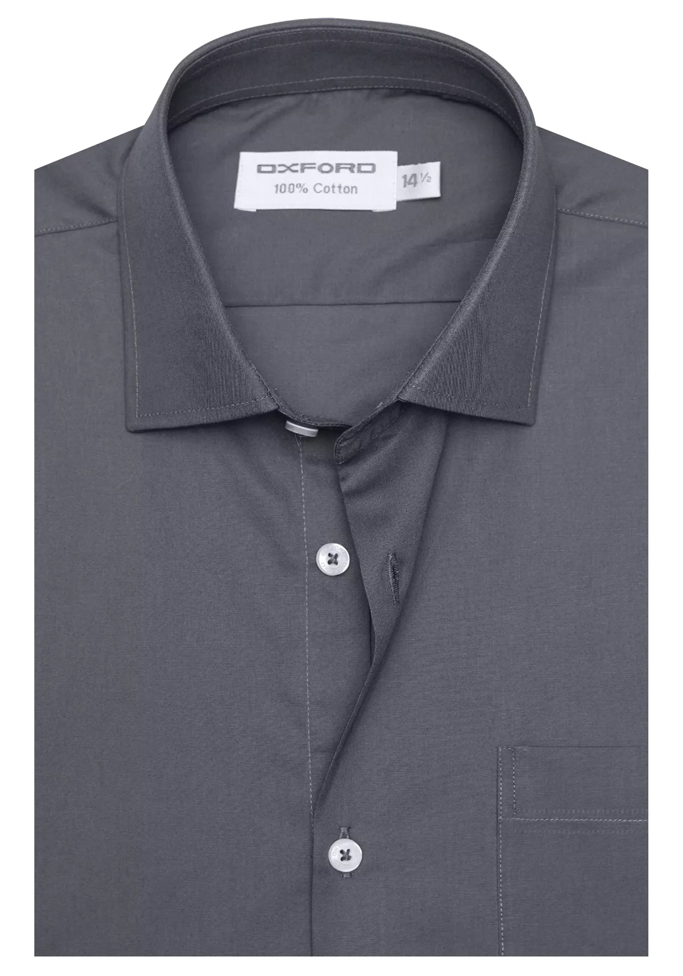 100% Cotton Charcoal Plain Formal Shirt