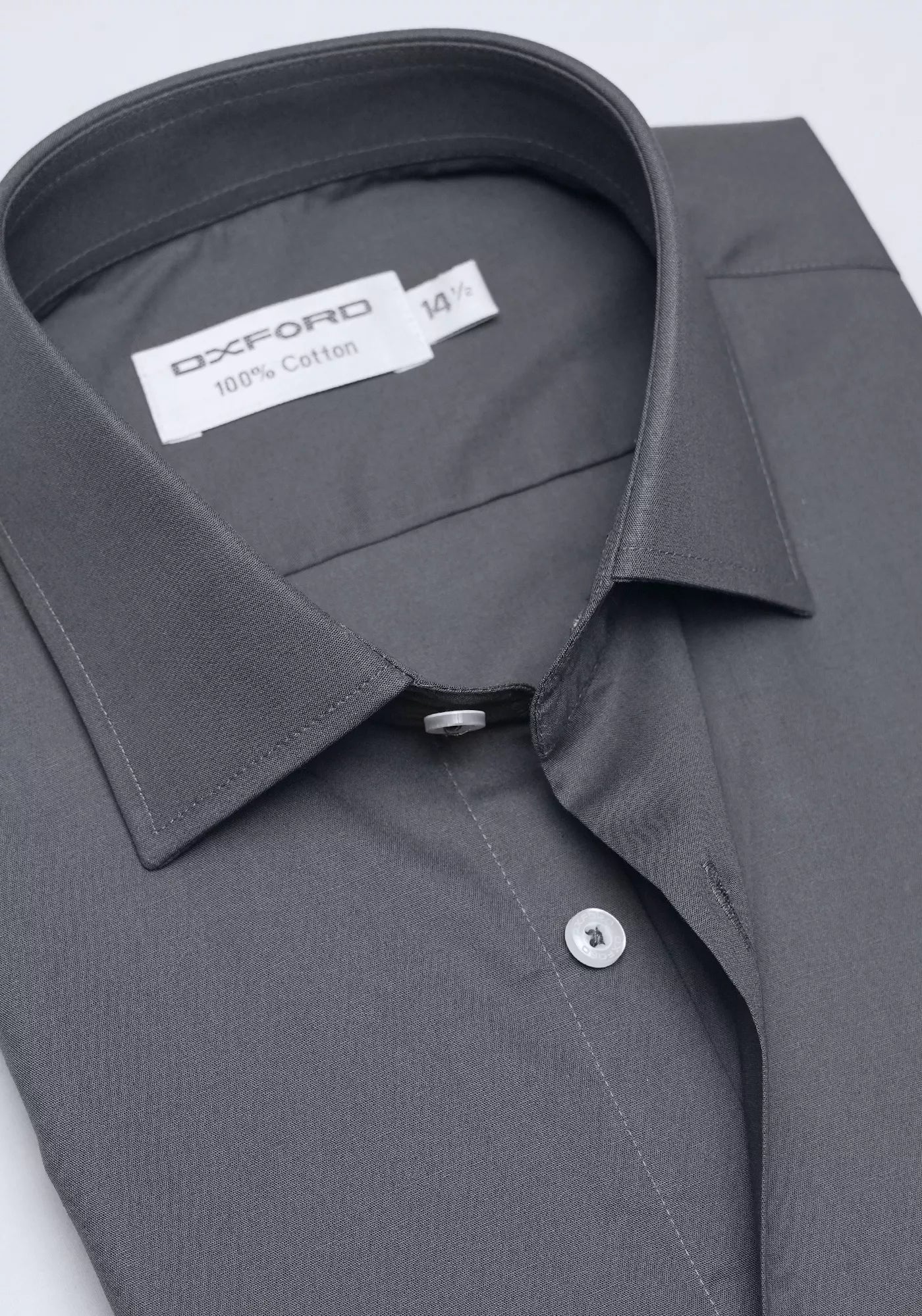 100% Cotton Charcoal Plain Formal Shirt