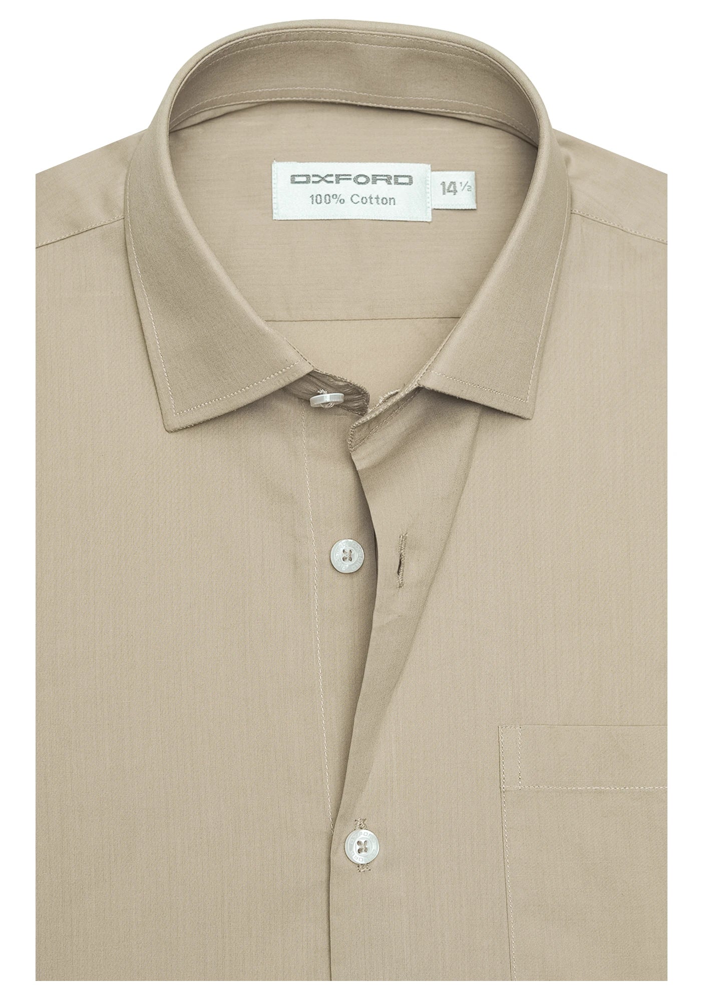 100% Cotton LT Brown Plain Formal Shirt