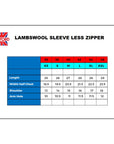 100% Lambswool Sleeveless Zipper