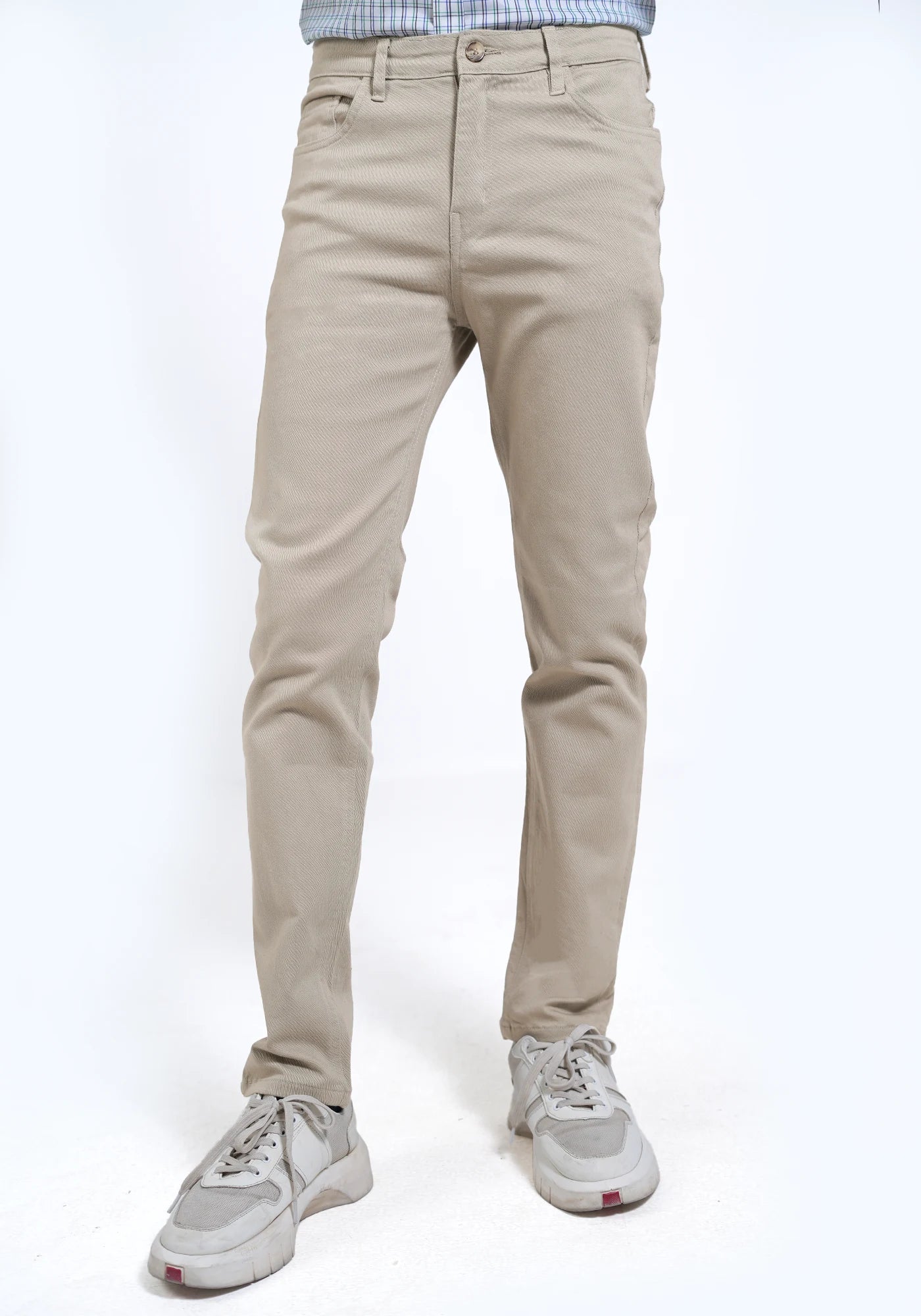 Fine Twill Fabric Five Pockets Stone Pants