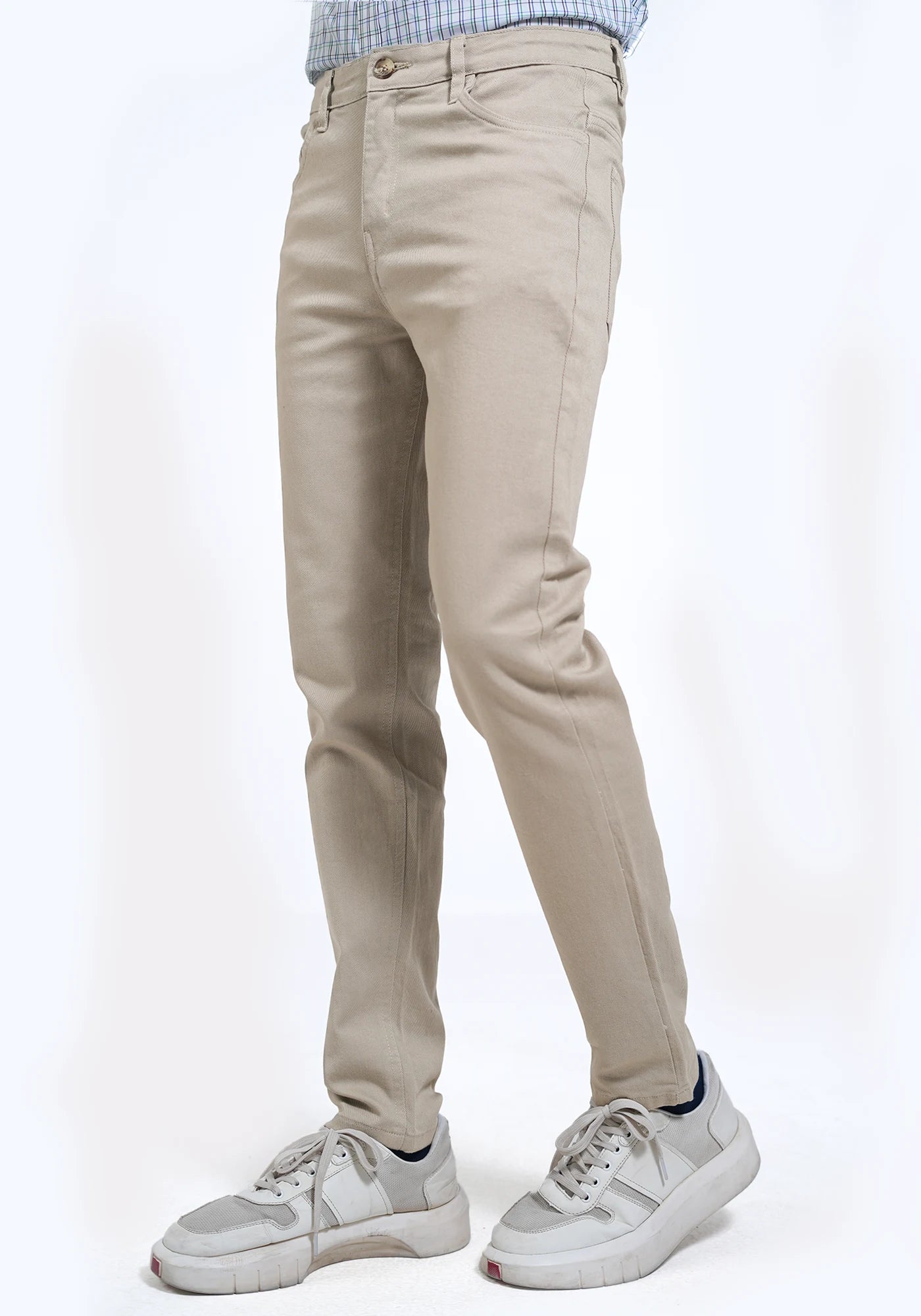 Fine Twill Fabric Five Pockets Stone Pants