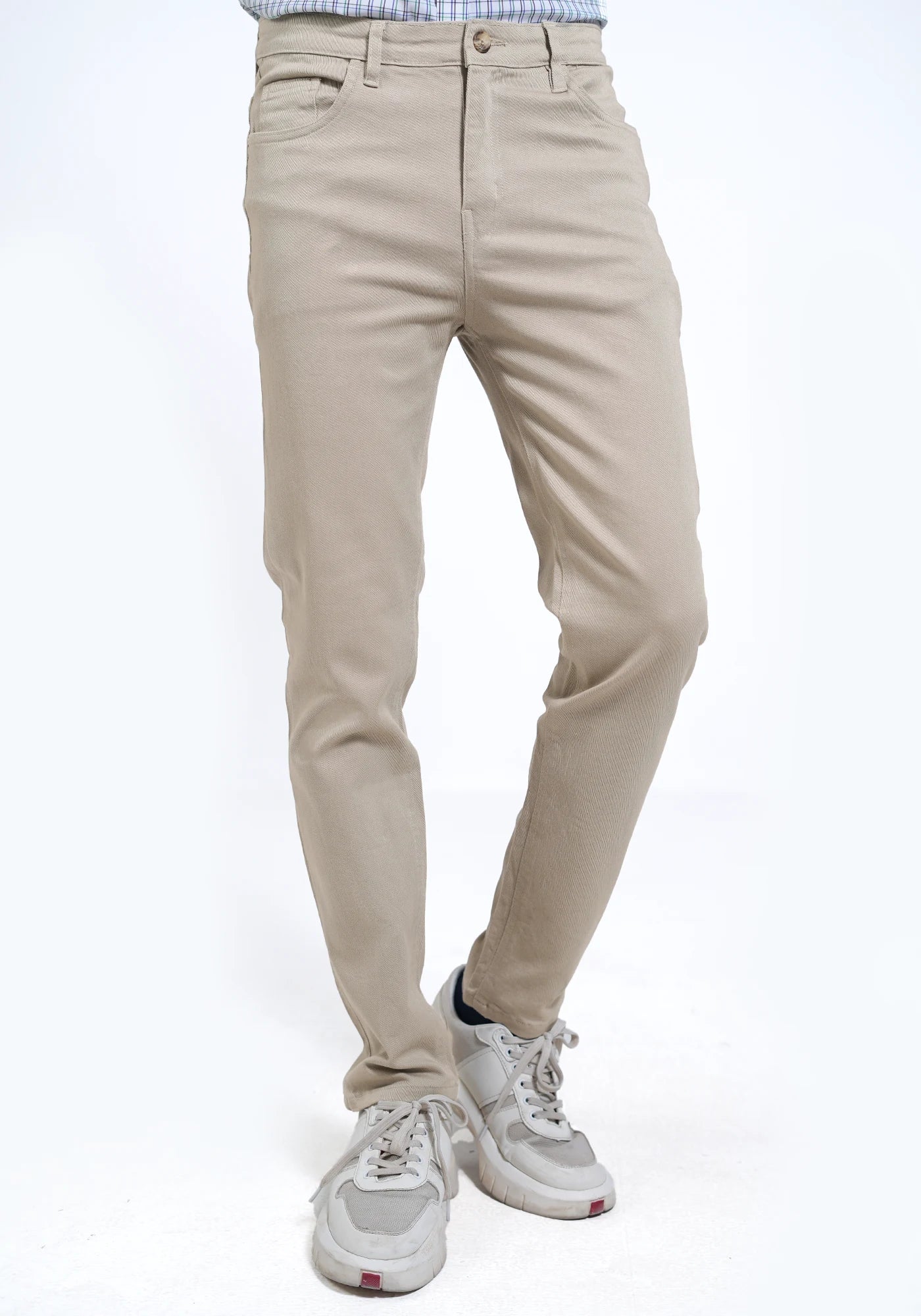 Fine Twill Fabric Five Pockets Stone Pants