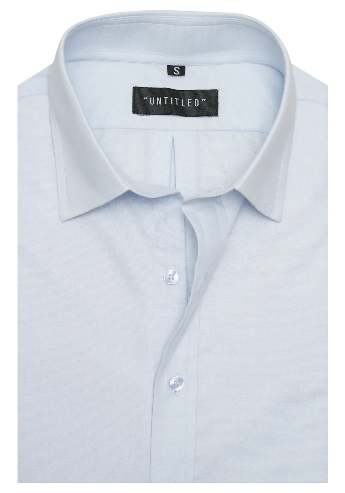 100% Cotton Light Blue Plain Formal Shirt