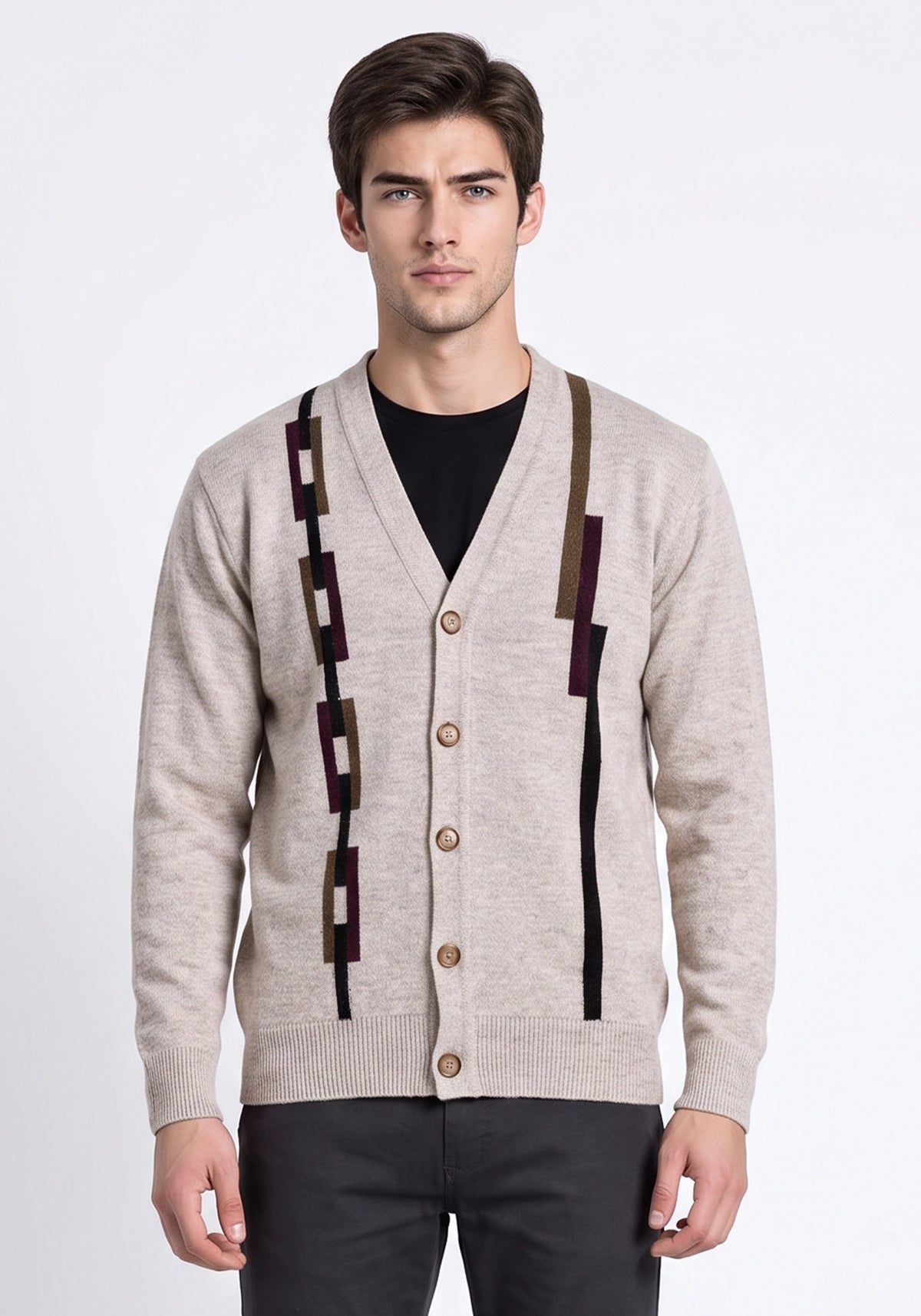 100% Lambswool Wicker Viso Cardigan