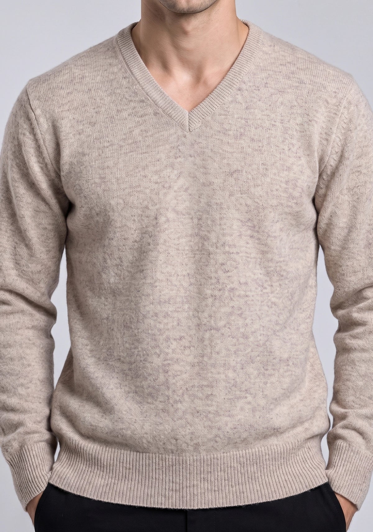 100% Lambswool Lt Wicker Plain Pullover