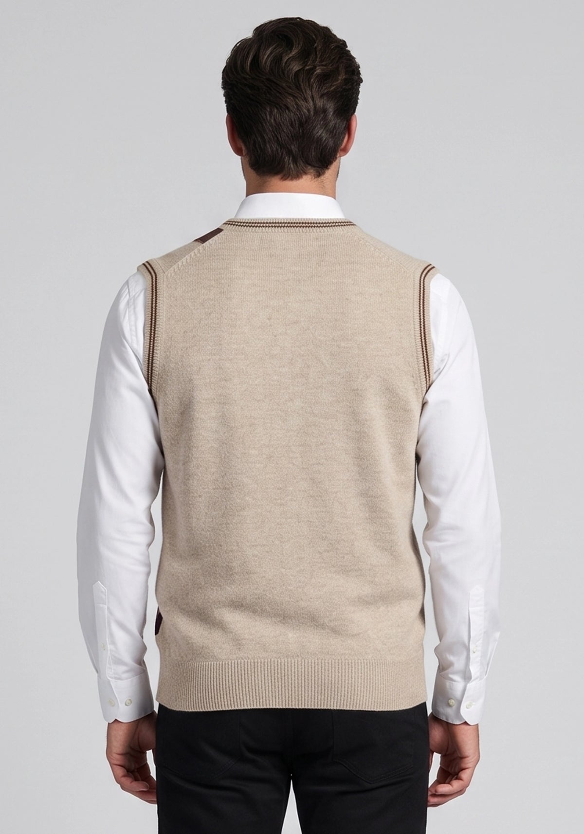 100% Lambswool Wicker Beige Sleeveless