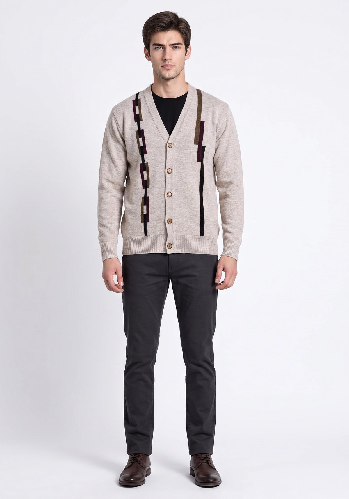 100% Lambswool Wicker Viso Cardigan